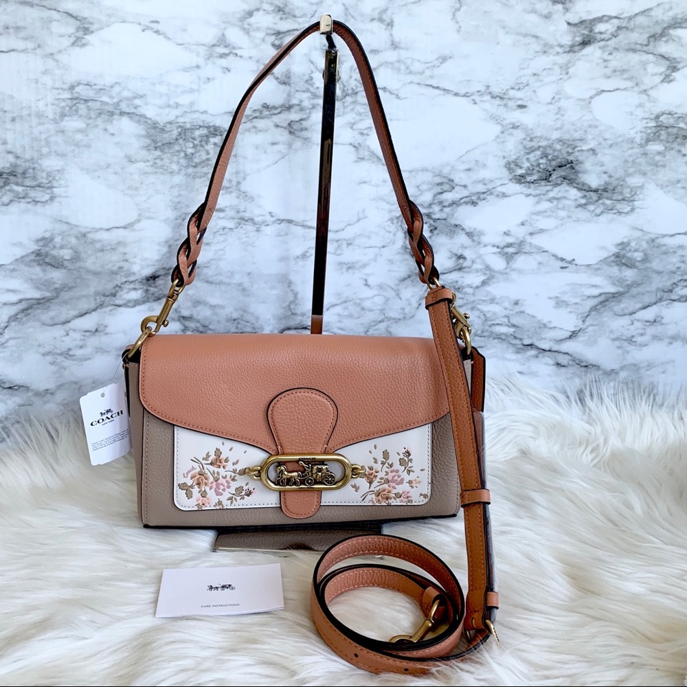 Coach Jade Shoulder Bag With Rose Bouquet print - Picture 9 of 14